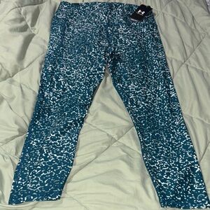 Under Armour Teal and White Speckled Performance Jeggings